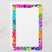 Papeterie Fleurs psychédéliques Super (Devant / Derrière)