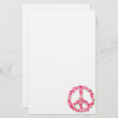 Papeterie Fleurs roses de paix (Devant / Derrière)