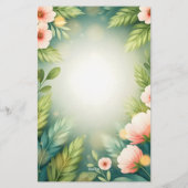 Papeterie Fleurs roses gracieuses à l'élégance feutrée (Dos)