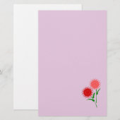 Papeterie Fleurs rouges (Devant / Derrière)