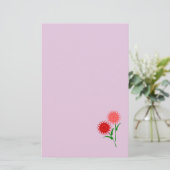 Papeterie Fleurs rouges (Debout devant)