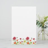 Papeterie Fleurs rouges de nasturtium orange d'abeille de mi (Debout devant)