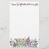 Papeterie Fleurs sauvages colorés personnalisés (Dos)