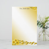 Papeterie Fleurs sauvages et rubans jaunes (Debout devant)