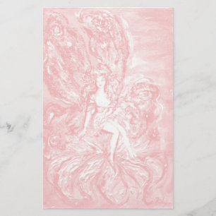Papeterie FLEURS SUR Imaginaire blanc rose IRIS