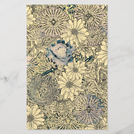 Papeterie Fleurs vintages illustrées (Devant)