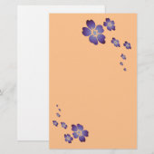 Papeterie Fleurs violettes (Devant / Derrière)