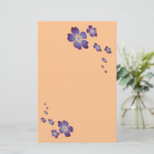 Papeterie Fleurs violettes (Debout devant)