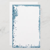 Papeterie floc bleu (Devant / Derrière)