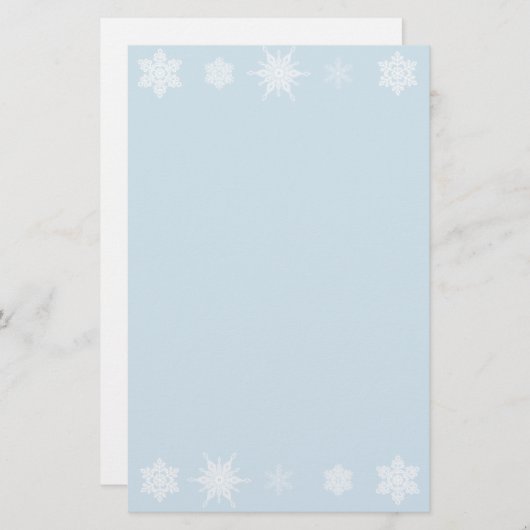 Papeterie Flocon de neige (Devant / Derrière)