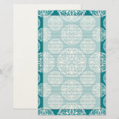 Papeterie Flocon de neige floral d'hiver (Devant / Derrière)