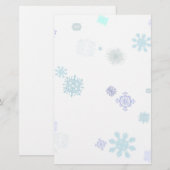 Papeterie Flocons de neige pâles (Devant / Derrière)