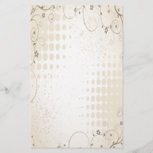 Papeterie Floral beige vintage (Devant)
