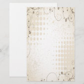 Papeterie Floral beige vintage (Devant / Derrière)