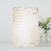 Papeterie Floral beige vintage (Debout devant)