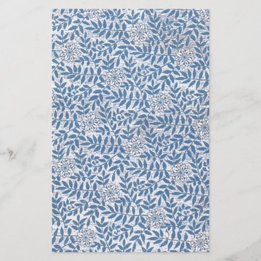 PAPETERIE FLORAL BLEU ÉLÉGANT (Devant)