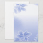 Papeterie Floral bleu foncé (Devant / Derrière)