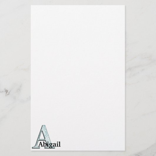 Papeterie Floral bleu Imprimer Un monogramme initiales Cadea (Devant)