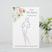 Papeterie Floral Devinez La Fête des mariées De Robe Jeu (Debout devant)