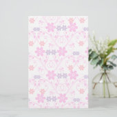 Papeterie Floral moderne violet rose (Debout devant)