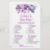 Papeterie Floral pourpre Qu'est-ce que dans la Fête des mari (Devant / Derrière)