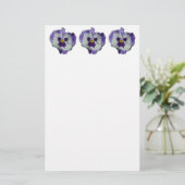 Papeterie Floral Purple and White Pansies (Debout devant)