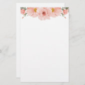 Papeterie Floral rose (Devant / Derrière)