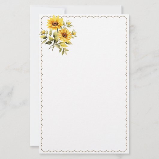 Papeterie Floral Stationery Paper (Devant)
