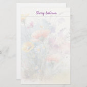 Papeterie Floral transparent stationnaire (Devant / Derrière)