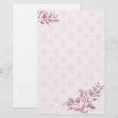 Papeterie Floral vintage (Devant / Derrière)