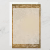 Papeterie florale Brown Grunge (Devant / Derrière)