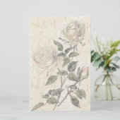 Papeterie florale de fleurs roses de papier fait (Debout devant)