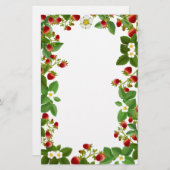 Papeterie florale de fraisiers (Devant / Derrière)