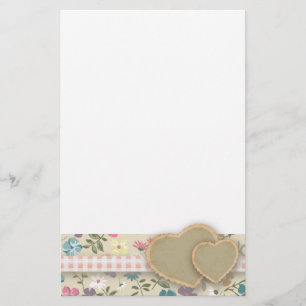 Papeterie florale écervelée de papier à lettres