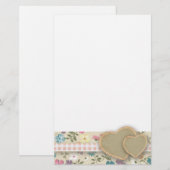 Papeterie florale écervelée de papier à lettres de (Devant / Derrière)