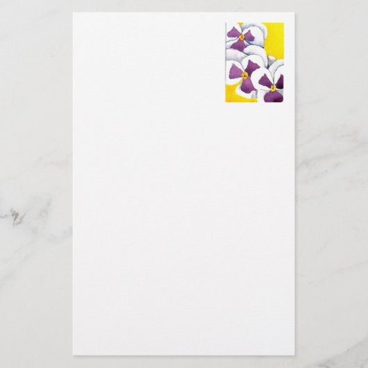Papeterie florale "Pansy #4" (Devant)
