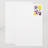 Papeterie florale "Pansy #4" (Devant / Derrière)