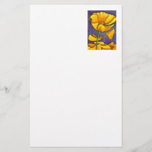 Papeterie florale "Pavot jaune"