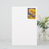 Papeterie florale "Pavot jaune" (Debout devant)