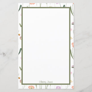 Papeterie florale personnalisée