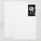 Papeterie florale "Rose Alba" (Devant / Derrière)