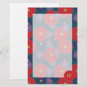 Papeterie florale Splashy automnale (Devant / Derrière)