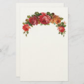 Papeterie florale vintage de feutre (Devant / Derrière)