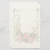 Papeterie florale vintage de feutre (Devant / Derrière)