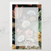 Papeterie Flore baroque - Bouquet de fleurs (Devant / Derrière)