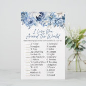 Papeterie Flore Bleue Autour Du Jeu De Fête des mariées Mond (Debout devant)