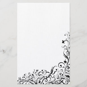 Papeterie Flore noire stationnaire