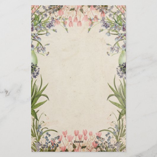Papeterie Flores vintages au printemps (Dos)