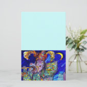 Papeterie FLUTISTE EN BLEU / Soirée Carnaval vénitien (Debout devant)