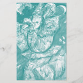 Papeterie FLUTISTE EN BLEU / Soirée Carnaval vénitien (Dos)